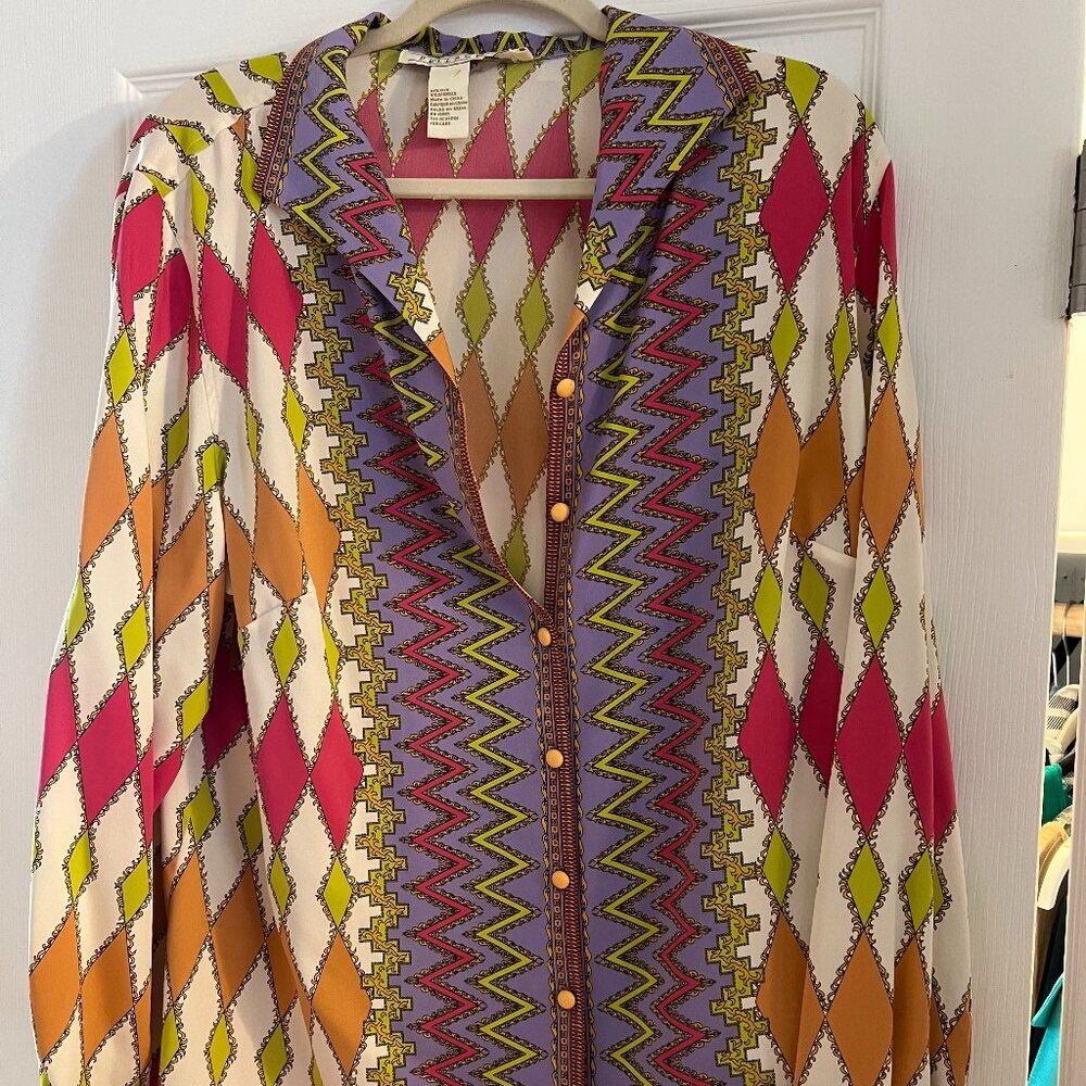 Women's Pell and Co. silk top Sz 16w